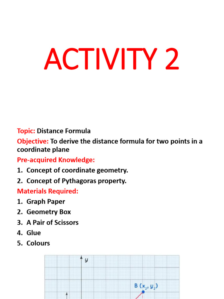2 distance formula activity class 10 pdf