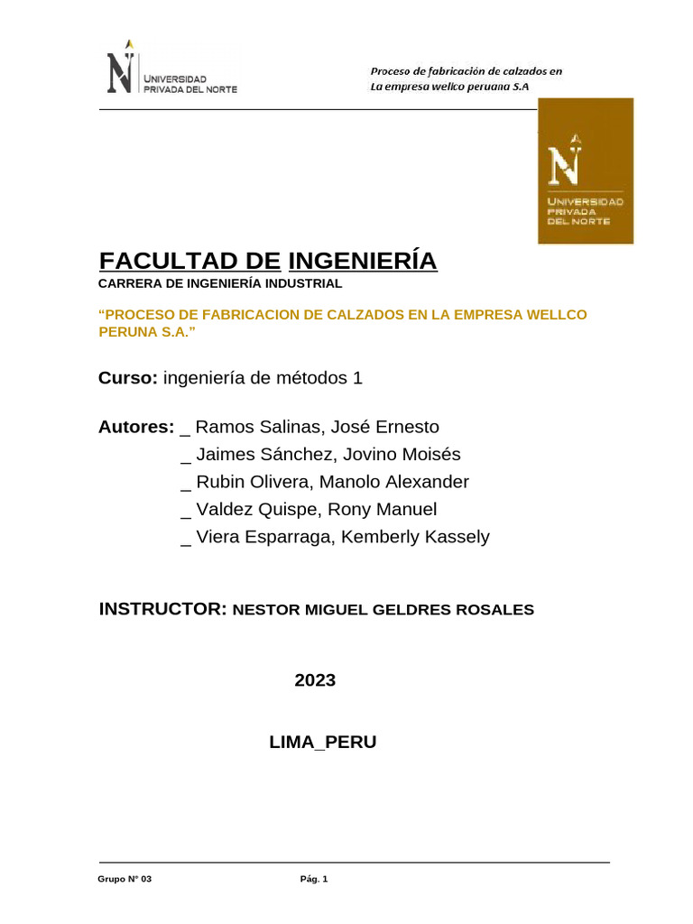 Proceso de Fabricación en Wellco S.A. | PDF | Perú | Caucho natural