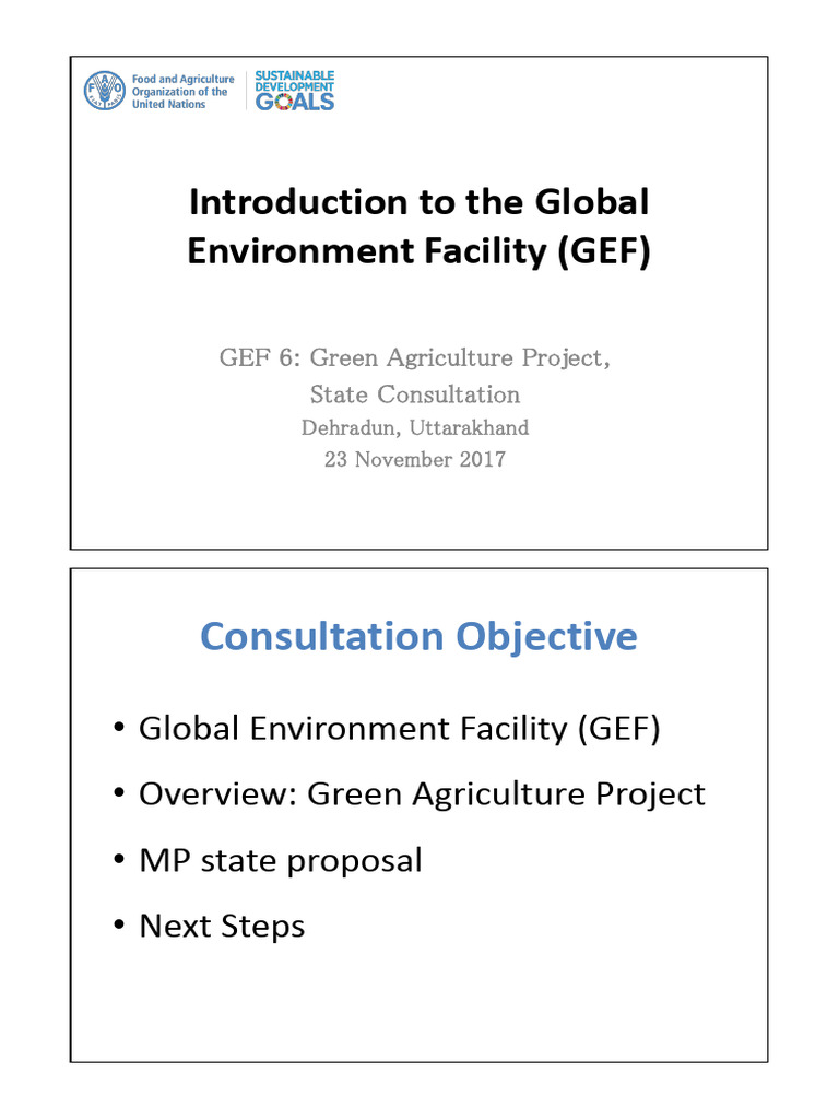 Introduction To The GEF - 23 Nov17 | PDF | Global Environment Facility ...