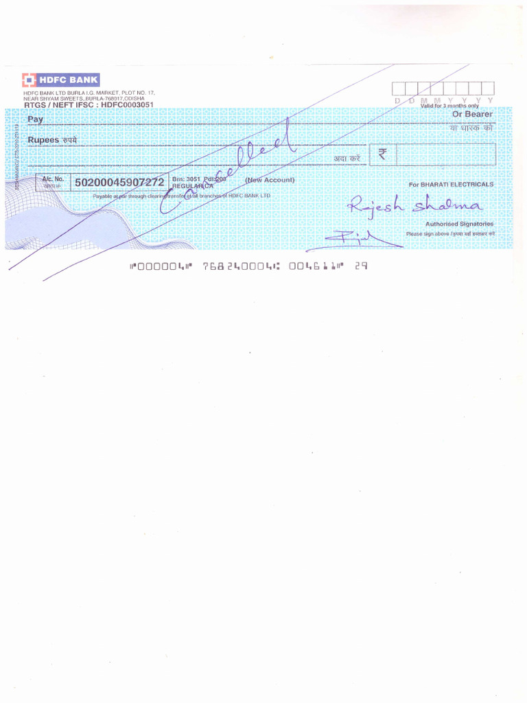 Cancelled cheque hdfc bharati pdf