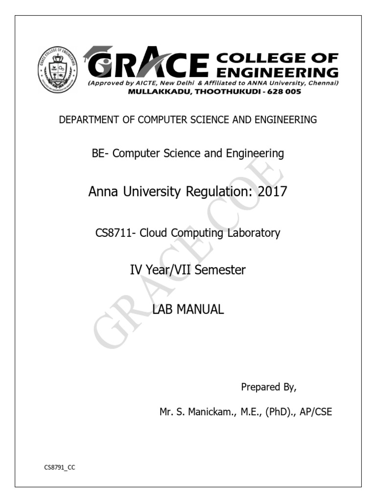 Vii Cse Cs8711 CC Labmanual | PDF | Apache Hadoop | Open Stack