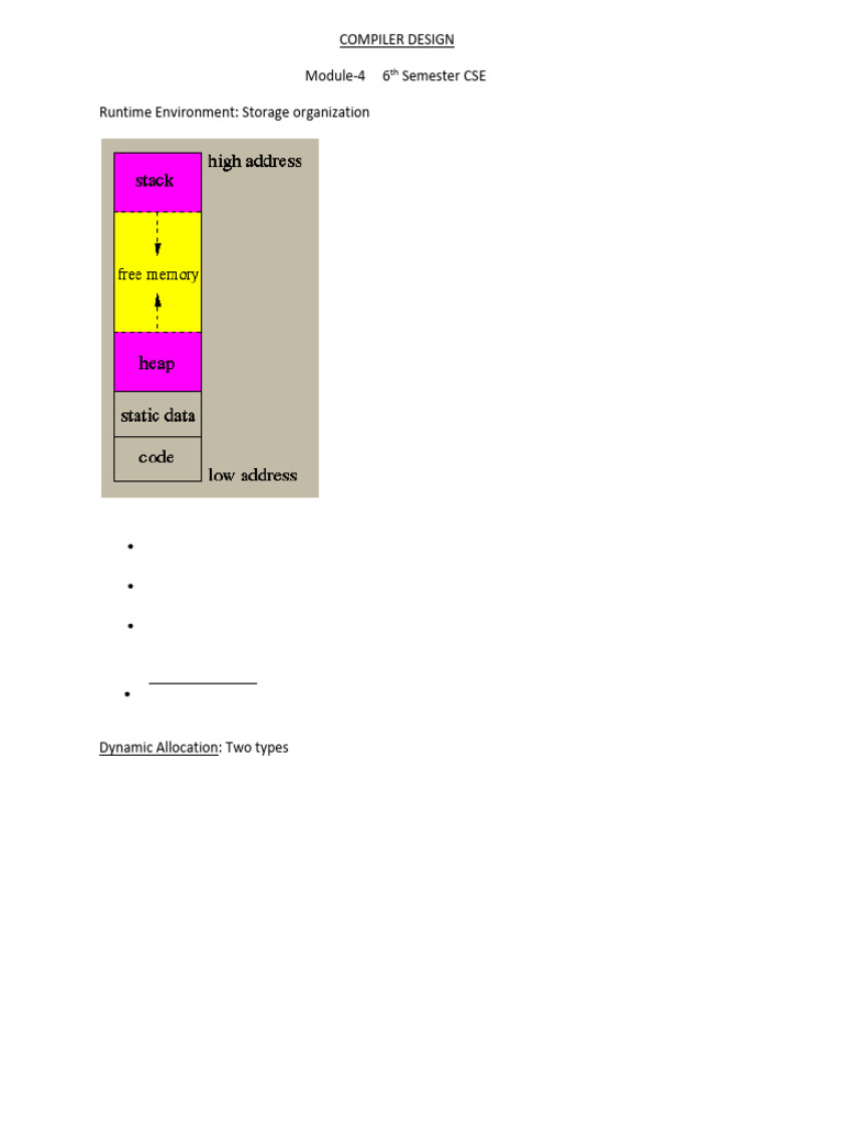 Runtime Environment in Compiler Design | PDF | Variable (Computer ...