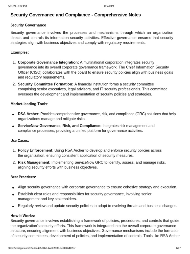 Governance & Compliance | PDF | Regulatory Compliance | Computer Security