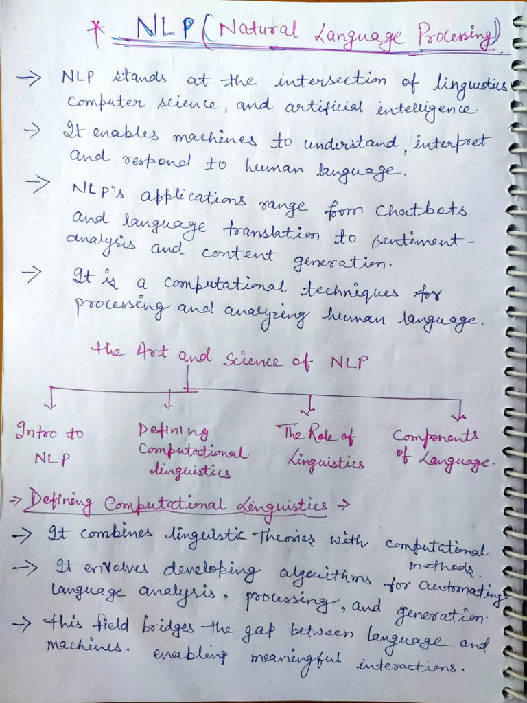 NLP Hand Written Notes | PDF