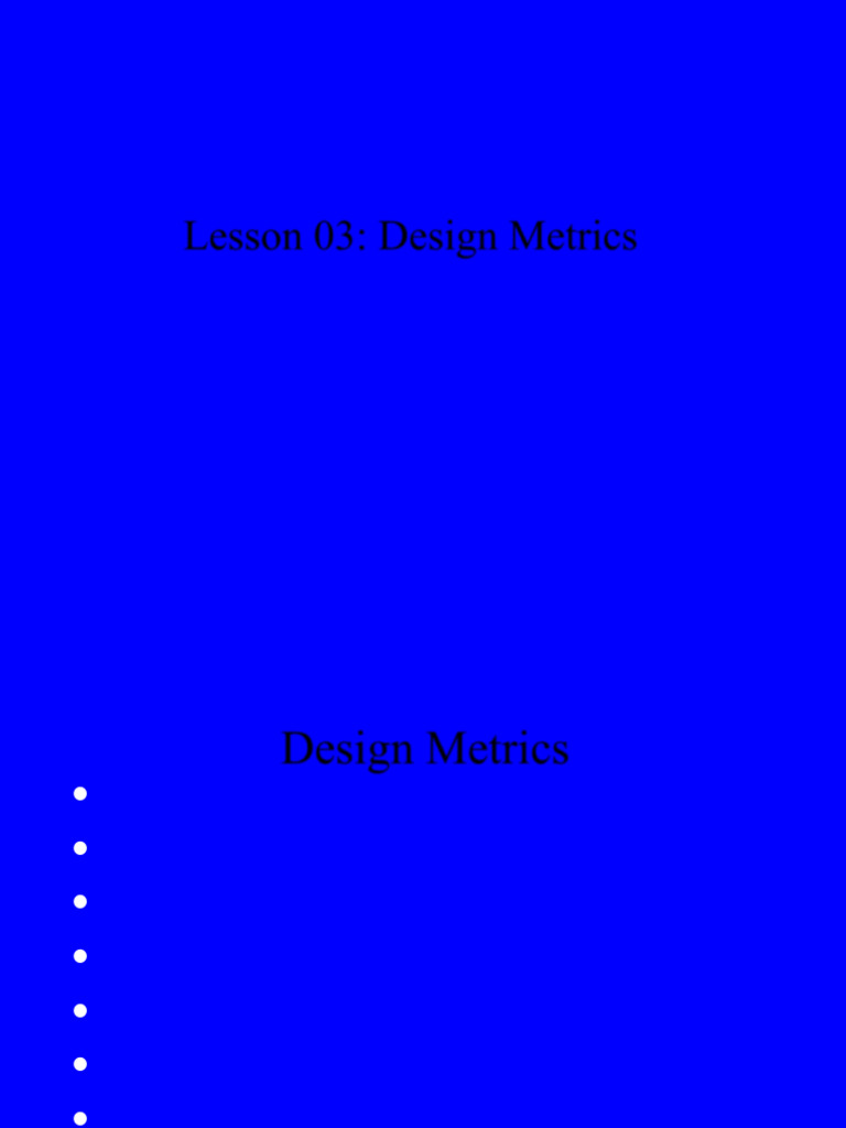 Chap02Lesson 3DesignMetricsEmsys | PDF | Embedded System | Central ...