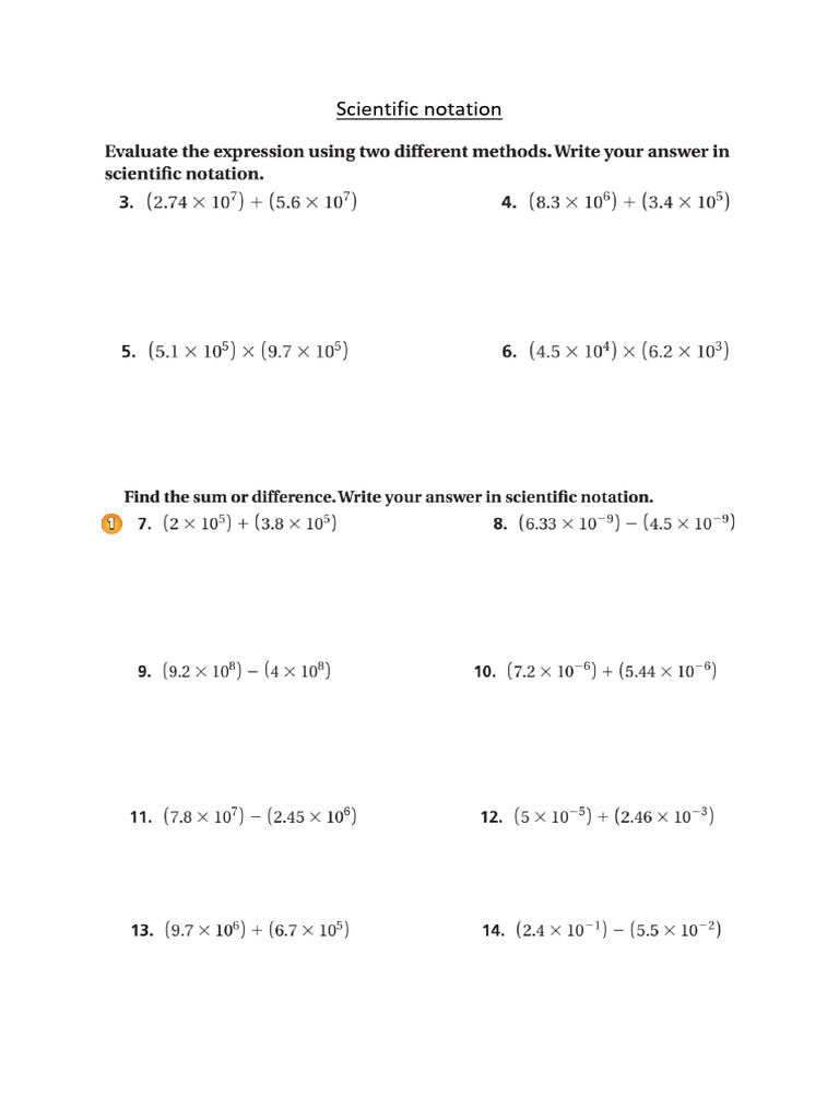 Scientific notation+ประยุกต์ | PDF