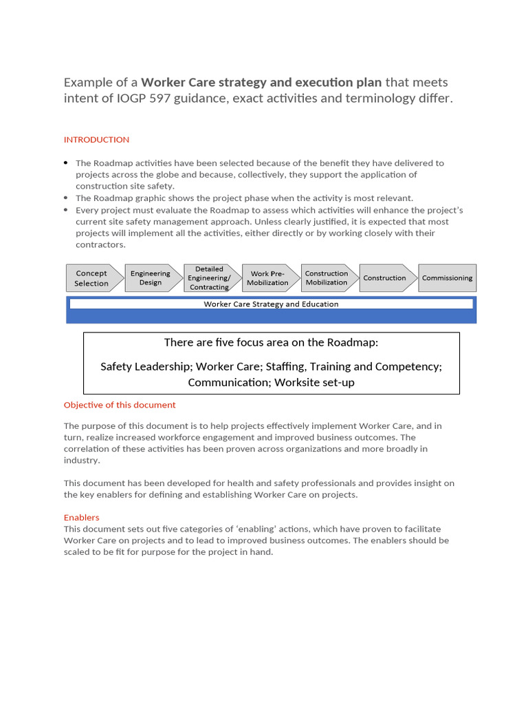 Worker Care Strategy Execution Guide | PDF | Employment | Occupational ...