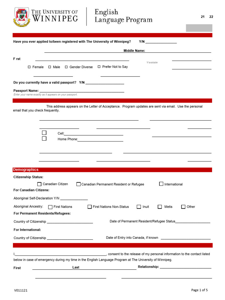 v2 14 Week Full Time Application Elp Uw 21 22 | PDF | Payments | Fee