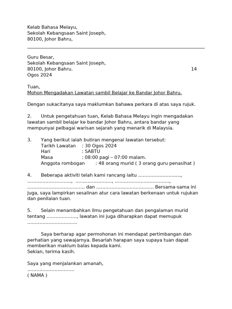 Surat Rasmi 2 | PDF