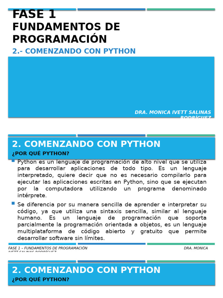 Introducción a Python para Principiantes | PDF | Lenguaje de ...
