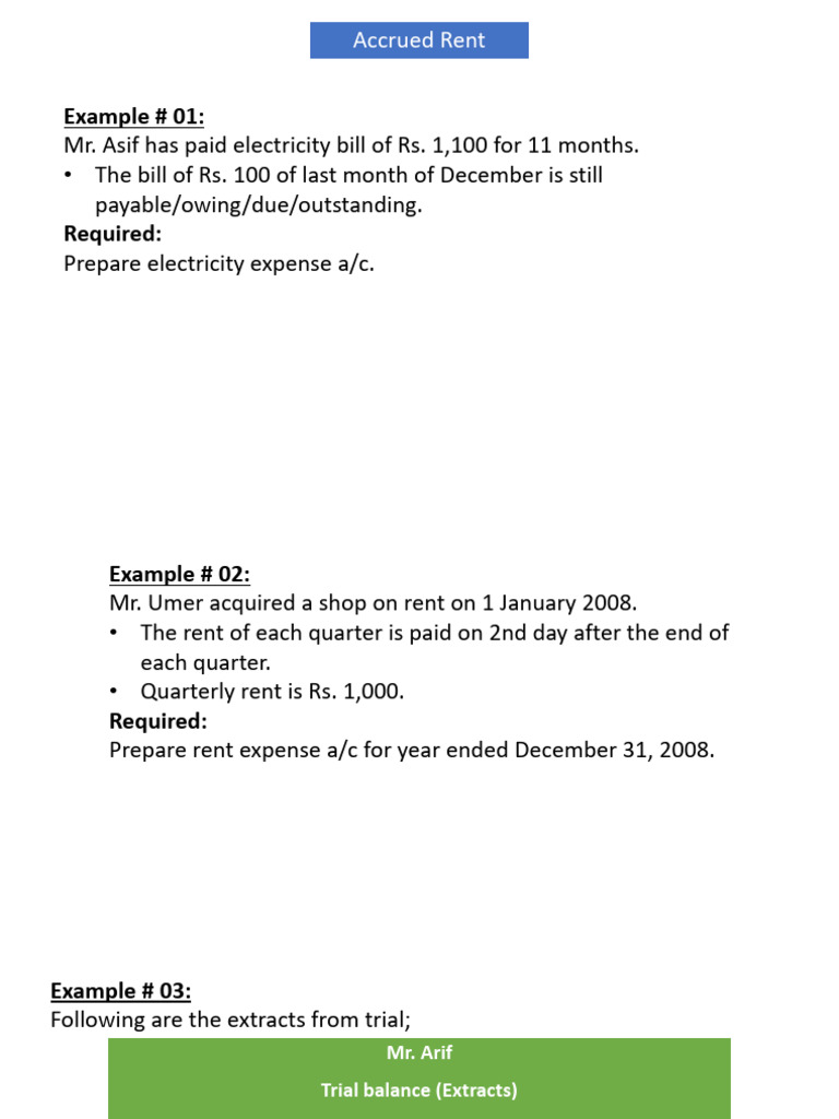 Accrued Rent Payable Overview | PDF | Renting | Expense