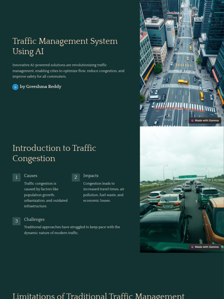 Traffic Management System Using AI | PDF | Traffic | Artificial ...
