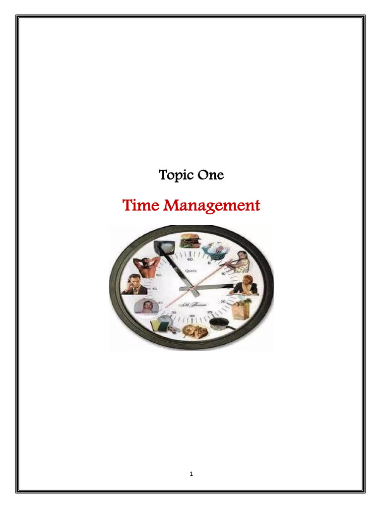 Time management handout pdf time management professional skills
