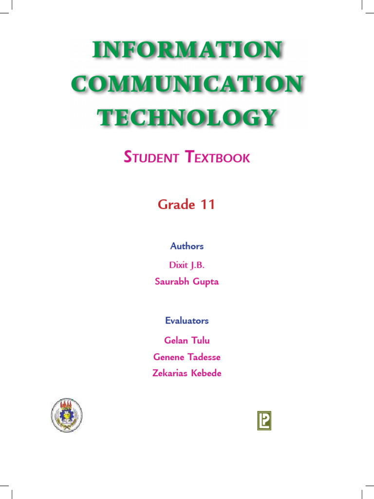 769c5 Grade 11 Information Communication Technology Textbook | PDF ...