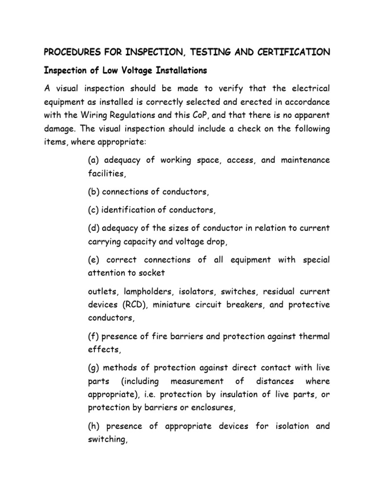 Bee Inspection Testing and Commissioning | PDF | Electromagnetism ...