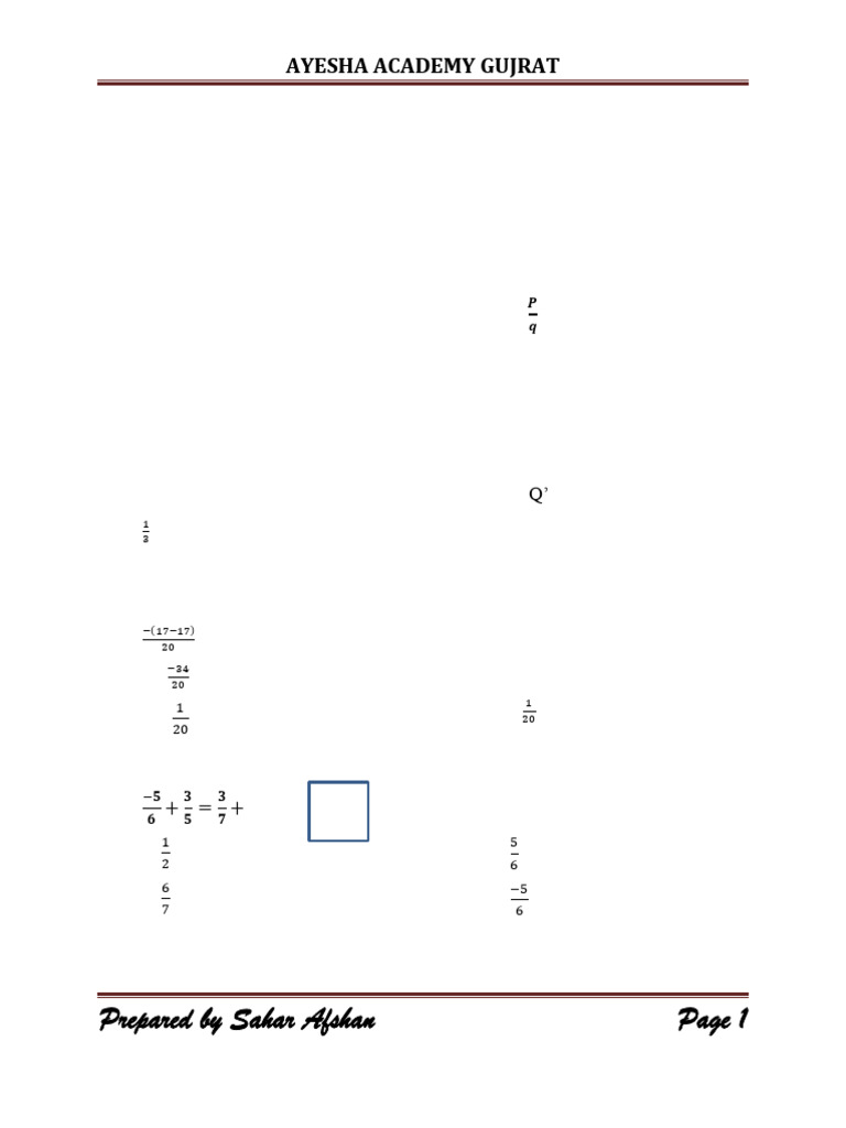Math Objective 7 | PDF | Numbers | Arithmetic