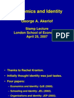 Economics and Identity: George A. Akerlof's Stamp Lecture