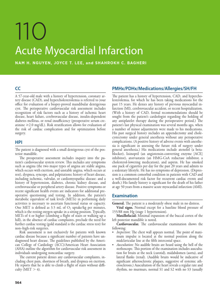 Preoperative Cardiac Risk Assessment | PDF | Myocardial Infarction | Heart