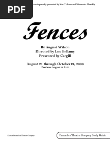 Fences Study Guide (Printer Friendly)