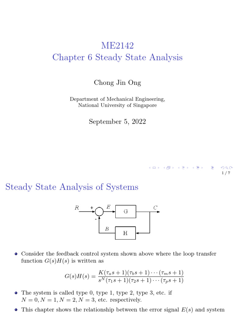 Chapter 6 Steady State Analysis | PDF | Feedback | Mathematical Analysis