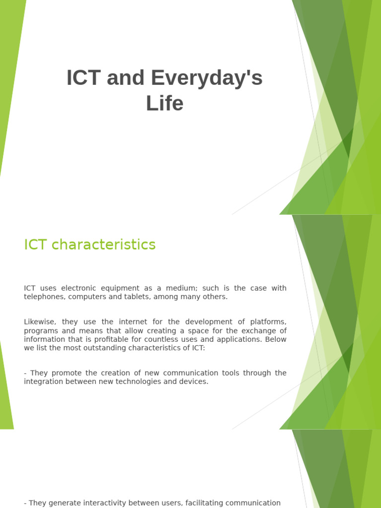 ICT and Everyday's Life | PDF | Educational Technology | Information ...