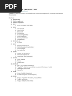 Cranial Nerve Exam OSCE Checklist | PDF | Human Anatomy | Nervous System