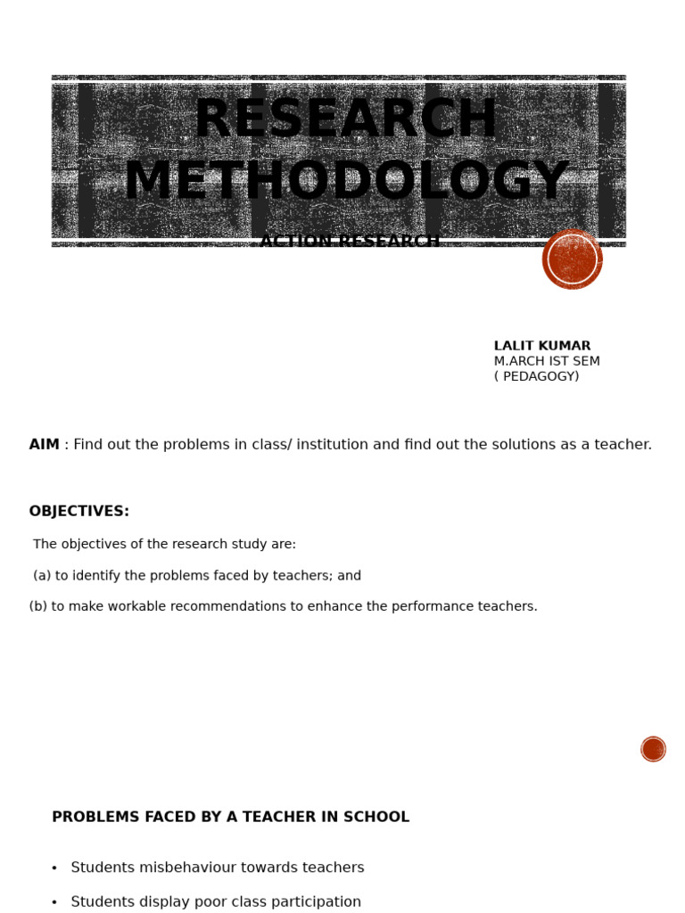Action Research on Classroom Behavior Issues | PDF | Teachers | Classroom