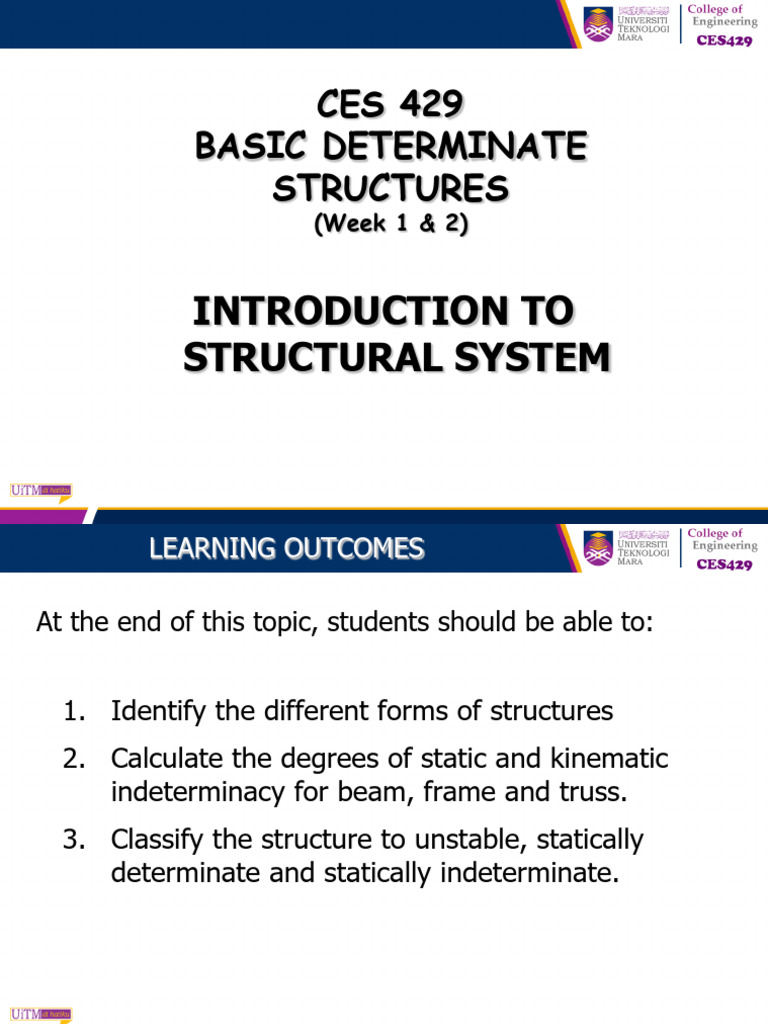 Week 1 CES429 - Introduction To Structural System | PDF | Force ...