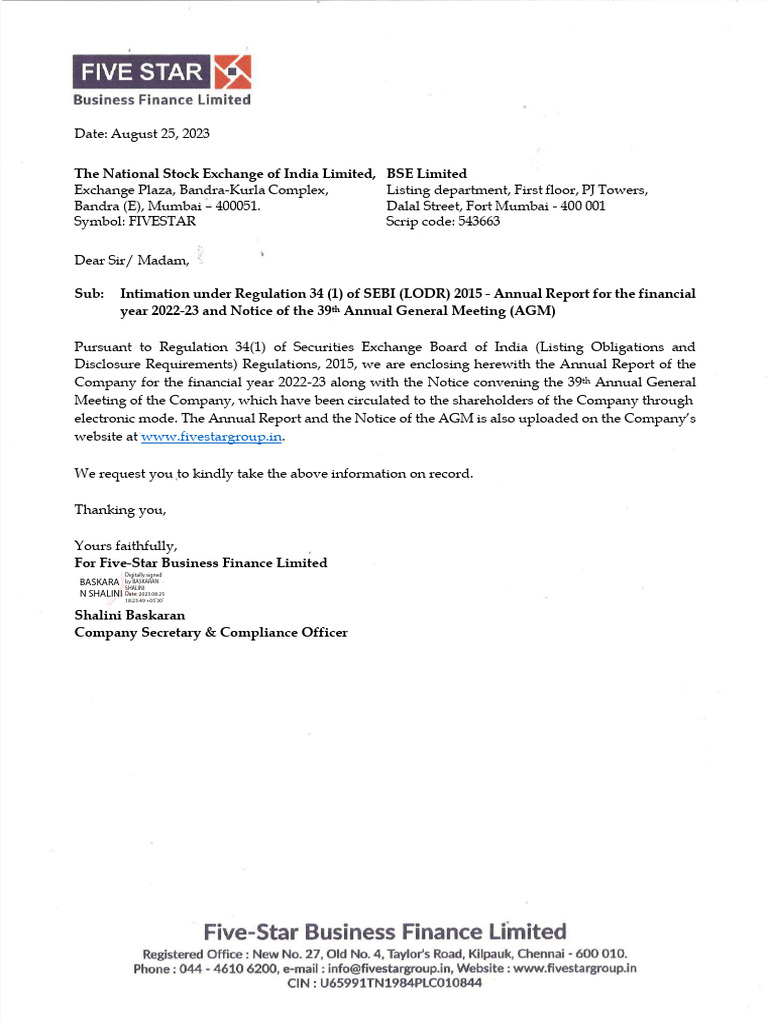 Five Star Business LTD Annual Report Mar 23 | PDF | Loans | Initial Public  Offering