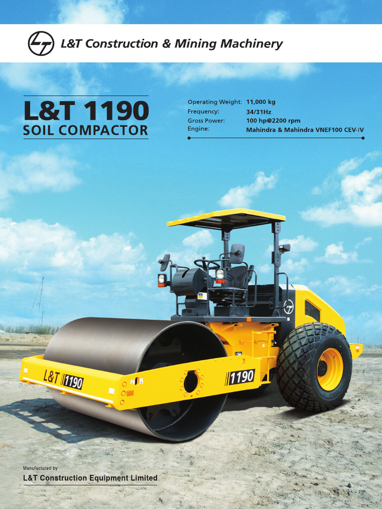 L&T 1190-CEV-IV Compactor Spec Sheet - 2021 | PDF