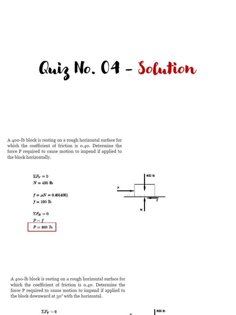 Quiz no 04 solution pdf
