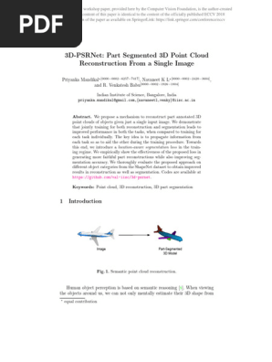 Mandikal_3D-PSRNet_Part_Segmented_3D_Point_Cloud_Reconstruction_From_a_Single_ECCVW_2018_paper