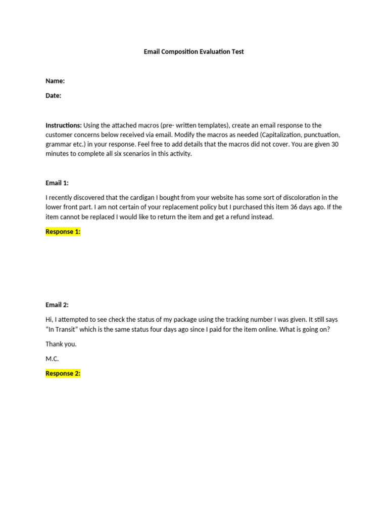 L T Customer Complaint Responses Pdf