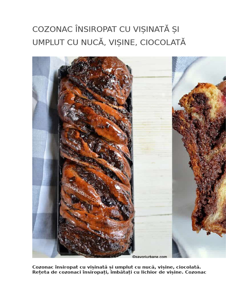 Cozona C Cu Rahat Si Visina Insiropat Cu Visinita | PDF