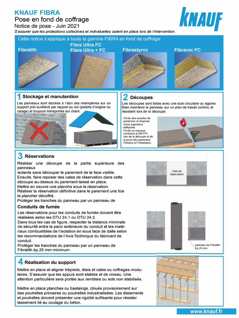 Pose de panneaux Fibralith Knauf | PDF