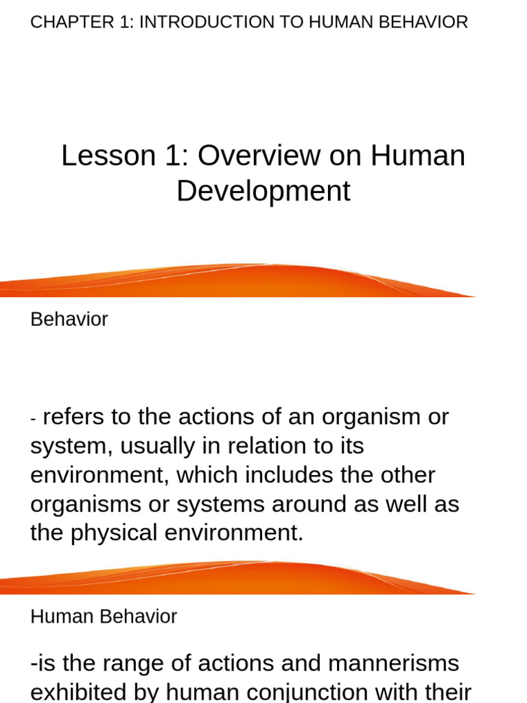 Introduction to Human Behavior and Development | PDF | Id | Mental Disorder