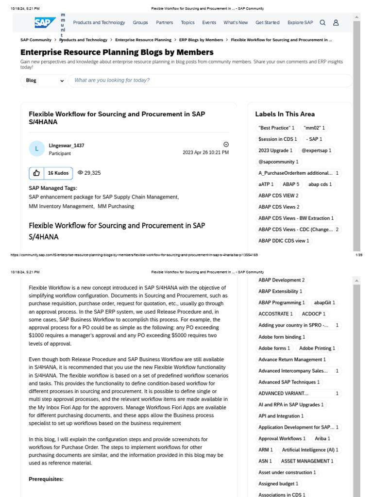 SAP S/4HANA Flexible Workflow Guide | PDF | Enterprise Resource ...