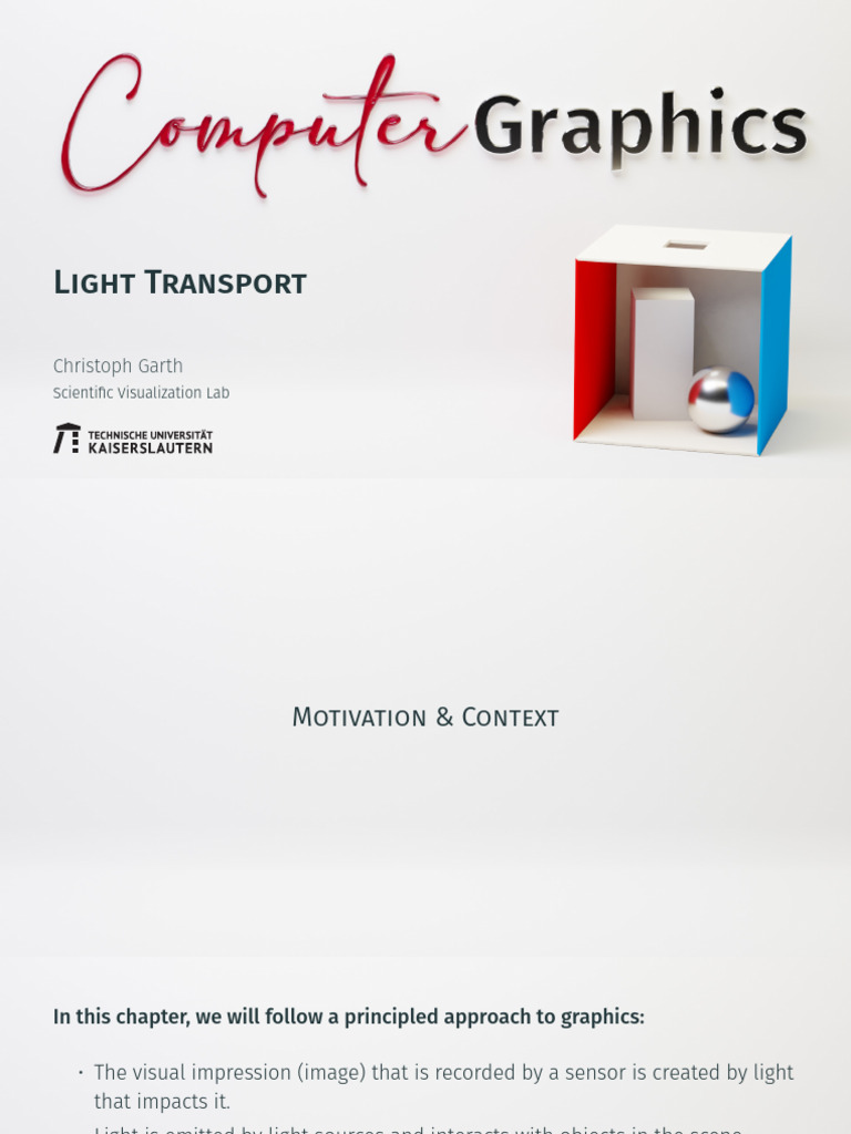 04+ +Light+Transport | PDF | Light | Rendering (Computer Graphics)