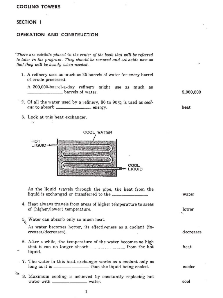 API Cooling Tower Section 1 PDF | PDF | Heat Transfer | Heat