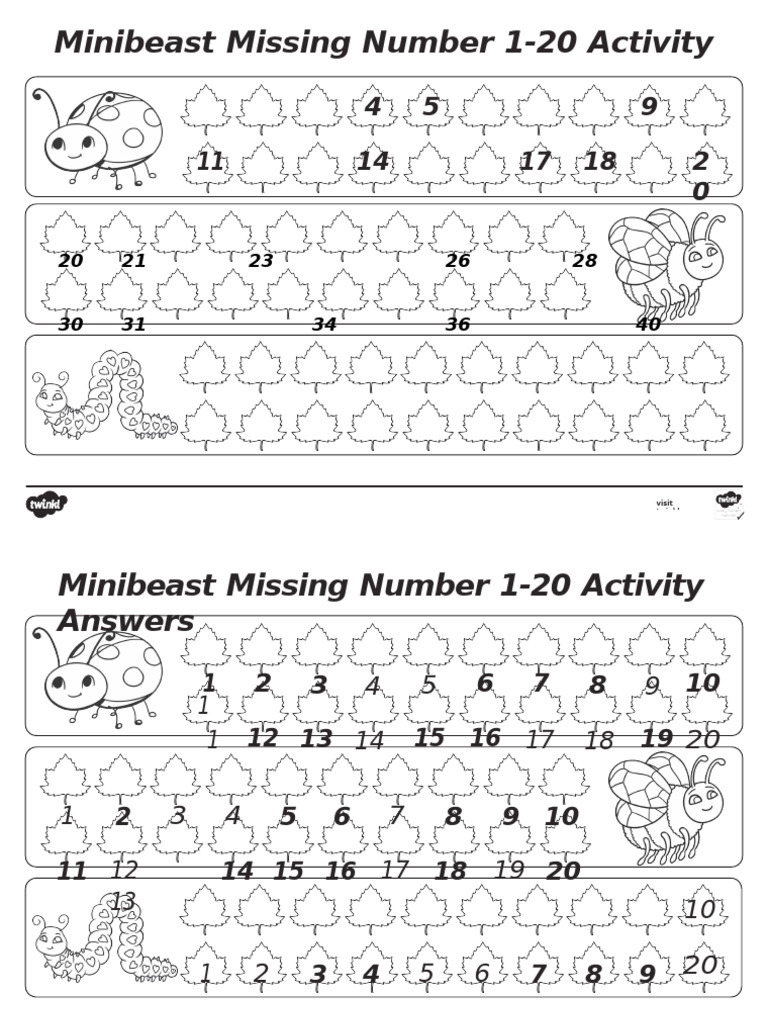 T M 1649928454 Minibeast Themed Missing Number 1 20 Activity - Ver - 1 ...