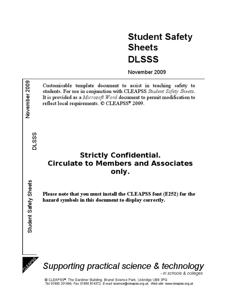 CLEAPPS Student Safety Sheets Ultraviolet Ionizing Radiation