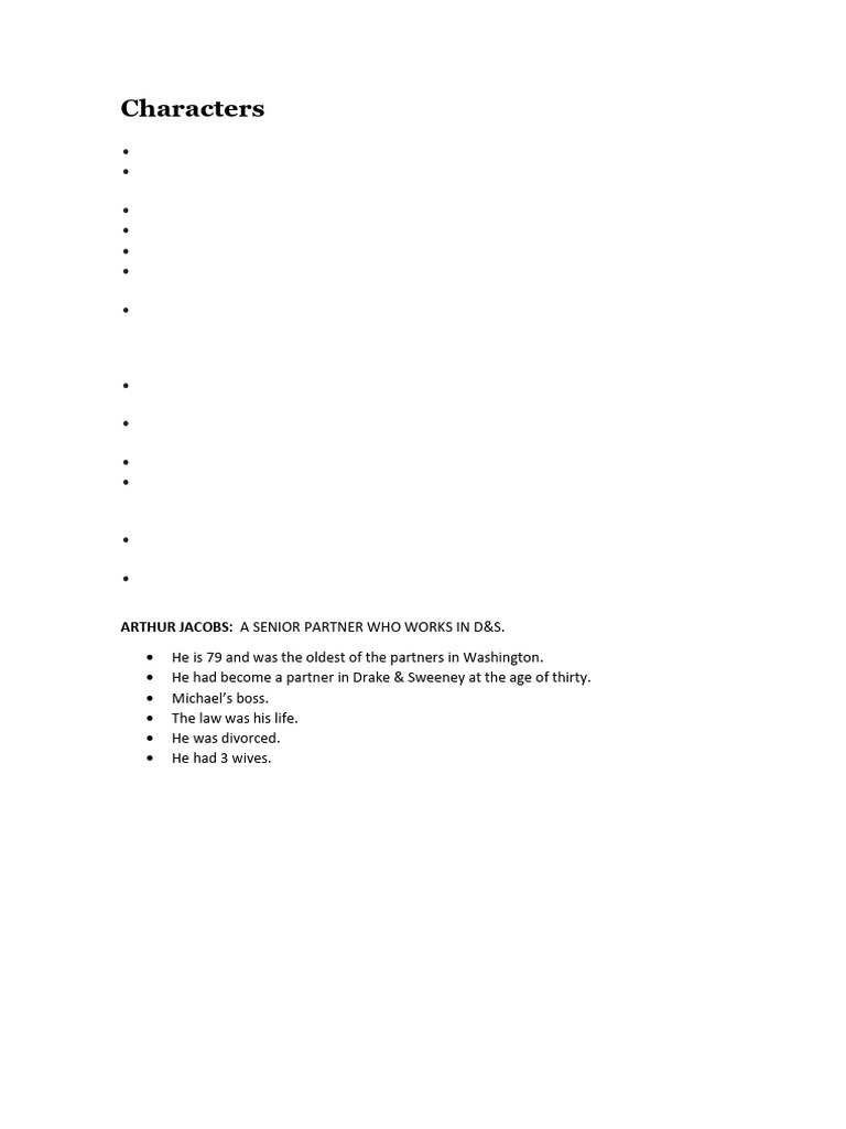 Characters | PDF