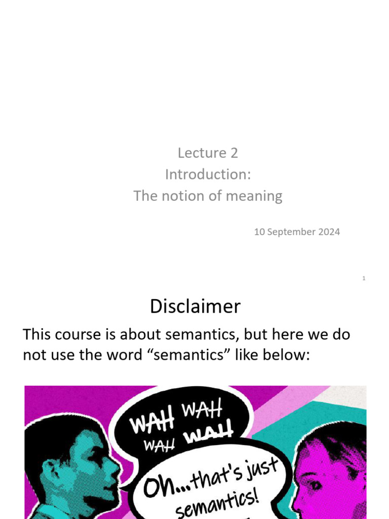 Understanding Meaning in Semantics | PDF | Semantics | Word