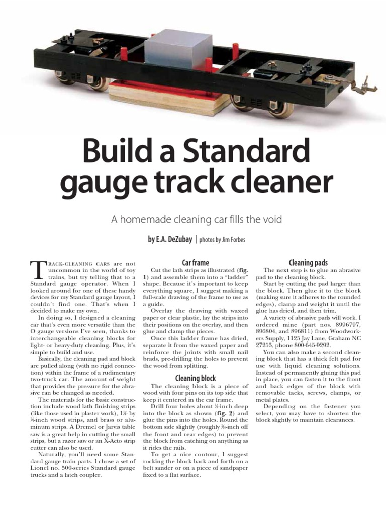 Building A Track Cleaner PDF Abrasive Track Gauge