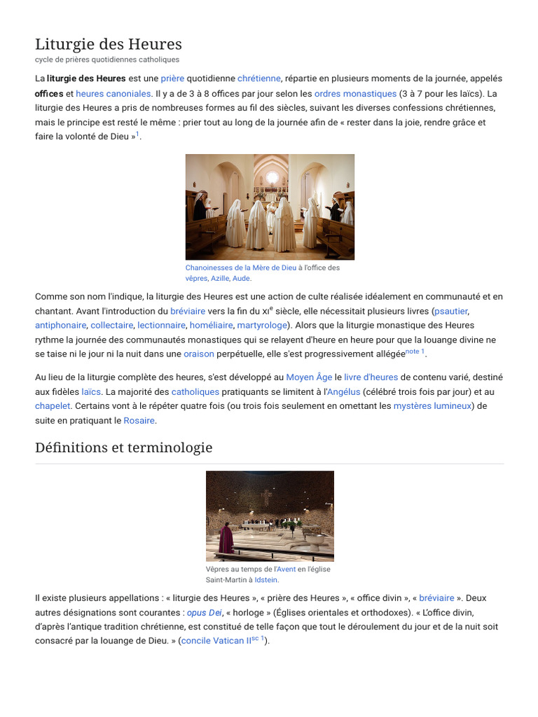 Liturgie des Heures : Prière Quotidienne | PDF | Textes chrétiens ...