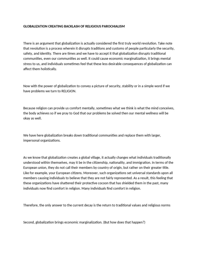 GLOBALIZATION C-WPS Office | PDF | Globalization | Social Psychology