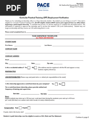CPT Employment Verification Form - Ananya Kannan (Fall)