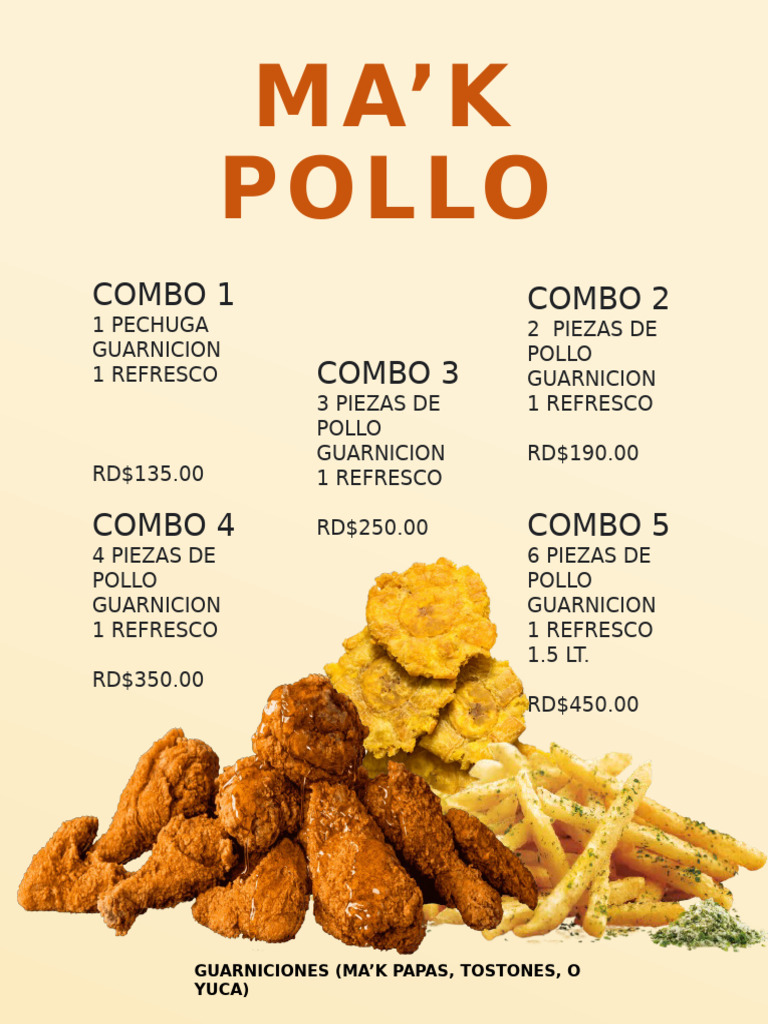 Mak Pollo Menu | PDF