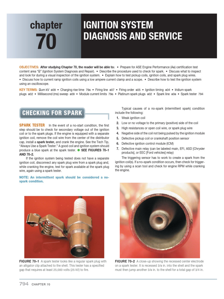 Ignition System Diagnosis Techniques | PDF | Inductor | Transformer