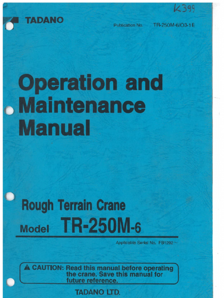 Operation, Assembling and Maintenance Manual | PDF